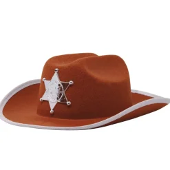 CHAPEAU SHÉRIF FEUTRE MARRON ENFANT
