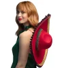 CHAPEAU SOMBRERO BRODERIE TRADITION 57CM ROUGE