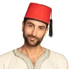 CHAPEAU TARBOUCHE FEZ ROUGE MOYEN-ORIENT HOMME