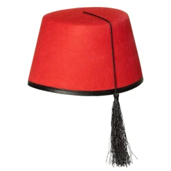 CHAPEAU TARBOUCHE FEZ ROUGE MOYEN-ORIENT HOMME