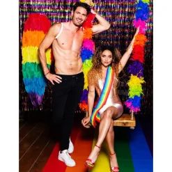 ÉCHARPE POLYESTER ARC-EN-CIEL FIERTÉ LGBT ADULTE