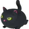 CHAT CAOUTCHOUC À MALAXER ANTI-STRESS 7CM NOIR