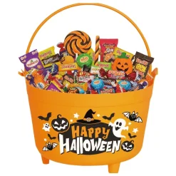 CHAUDRON PVC HAPPY HALLOWEEN 24X23X15CM ORANGE