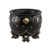 CHAUDRON RÉSINE PIEDS GRENOUILLES 20X17CM NOIR