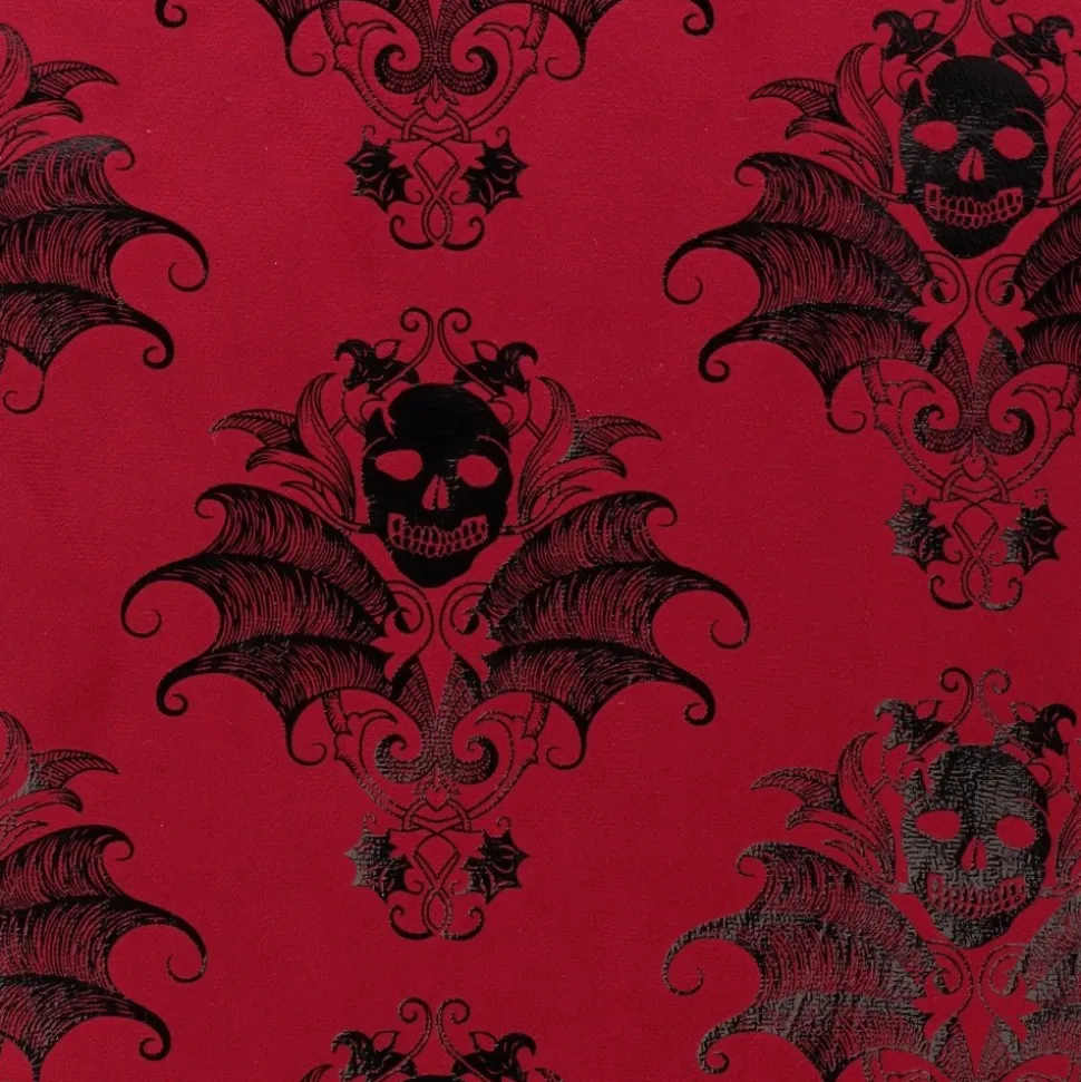 CHEMIN DE TABLE BAROQUE NOIR 28CMX3M BORDEAUX