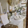 CHEMIN DE TABLE COMMUNION LAURRIER OR 28CMX5M LIN