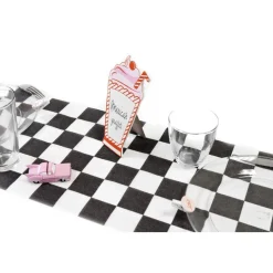 CHEMIN DE TABLE INTISSÉ DAMIER 27CMX5M