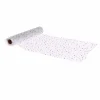CHEMIN DE TABLE ORGANZA STRASS NOIR 28CMX5M BLANC