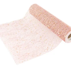 CHEMIN DE TABLE PAILLETTES 30CMX5M OR ROSE