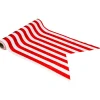CHEMIN DE TABLE PIRATE TISSU ROUGE/BLANC 28CMX5M