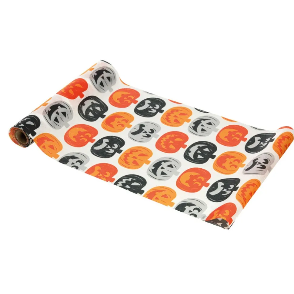 CHEMIN DE TABLE POLYESTER CITROUILLES 28CMX3M