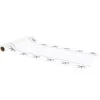 CHEMIN DE TABLE TISSU NUDS NOIRS 28CMX5M BLANC
