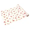 CHEMIN DE TABLE TOILE CERISE GUINGUETTE 28CMX4M