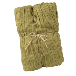CHEMIN DE TABLE VOILE ÉTAMINE 90CMX3M PISTACHE