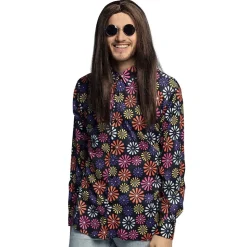 CHEMISE FLOWER POWER SEVENTIES HIPPIE HOMME