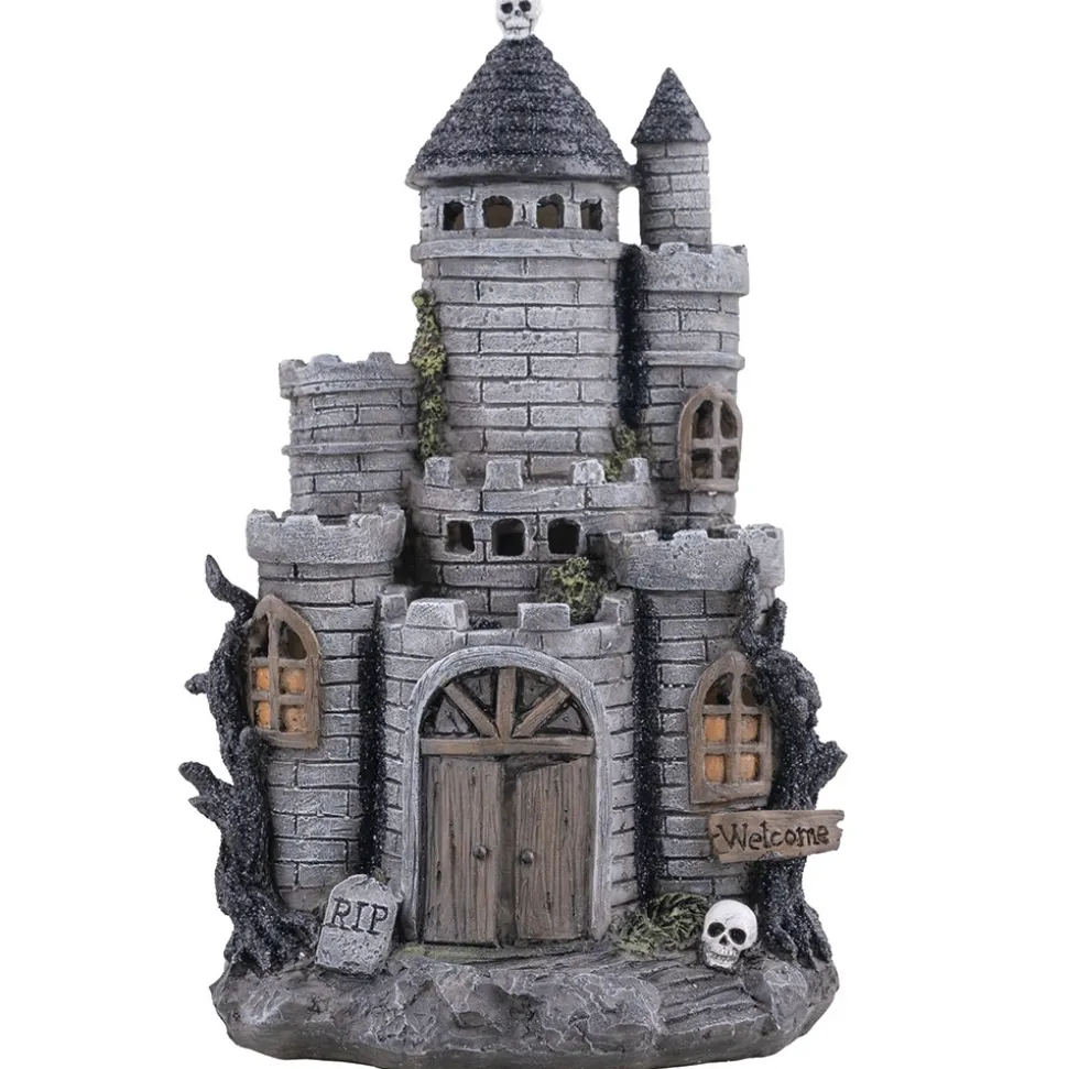 CHÂTEAU HANTÉ ANIMÉ LUMIÈRE FUMÉE 22.8CM GRIS