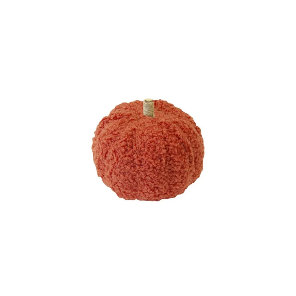 CITROUILLE DÉCO EFFET FOURRURE 8.5X10.5CM ORANGE
