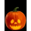 CITROUILLE LUMINEUSE VISAGE DÉCORATIF 23CM ORANGE