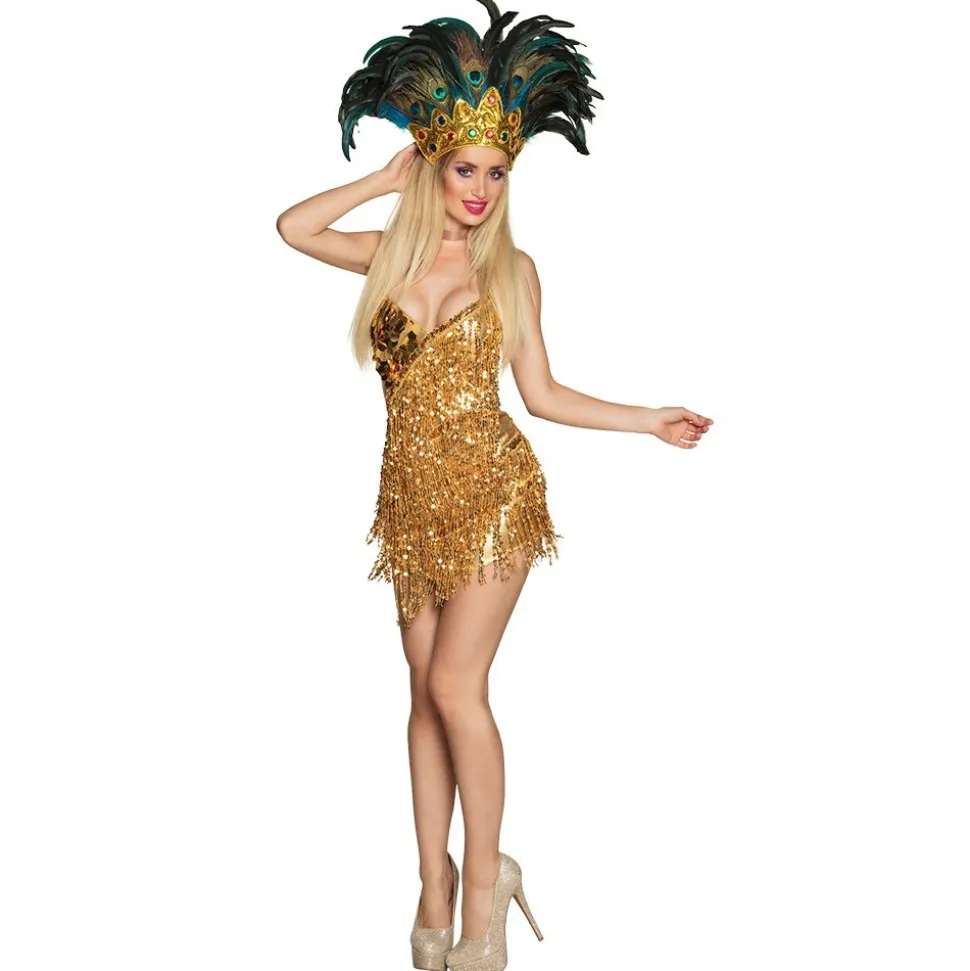 COIFFE CARNAVAL BRÉSIL SAMBA PLUME PAON FEMME