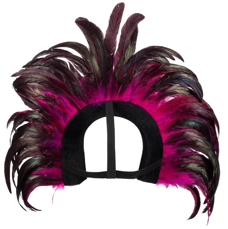 COIFFE CARNAVAL BRÉSIL SAMBA PLUME FUCHSIA FEMME