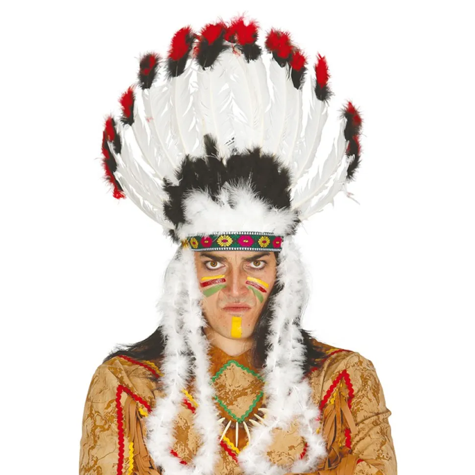 COIFFE CHEF INDIEN PLUMES