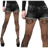 COLLANTS RÉSILLE COEURS NOIR FEMME