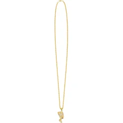 COLLIER CHAINE PENDENTIF PROFIL PHARAON 4X2CM OR