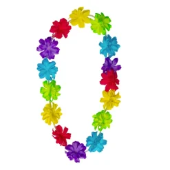 COLLIER HAWAÏEN ALOHA FLEURS POLYESTER MULTICOLORE