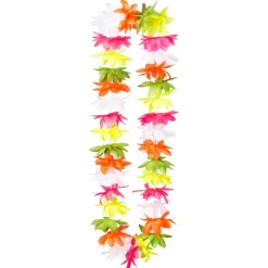 COLLIER HAWAIEN FLEURS COLORÉES