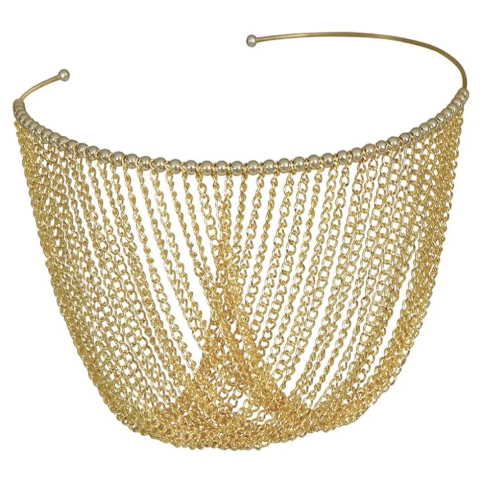 COLLIER RAS DE COU CHAÎNES GALA ANNÉES 70 FEMME