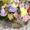 COMPOSITION FLORALE ARTIFICIELLE 12X14CM PASTEL