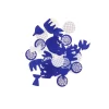 100 CONFETTIS CARTON AZUR ABSTRAIT 2CM INDIGO