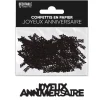 CONFETTIS PAPIER ANNIVERSAIRE 5CM NOIR