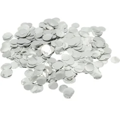 CONFETTIS ROND POLYÉTHYLÈNE 30G ARGENT MÉTAL