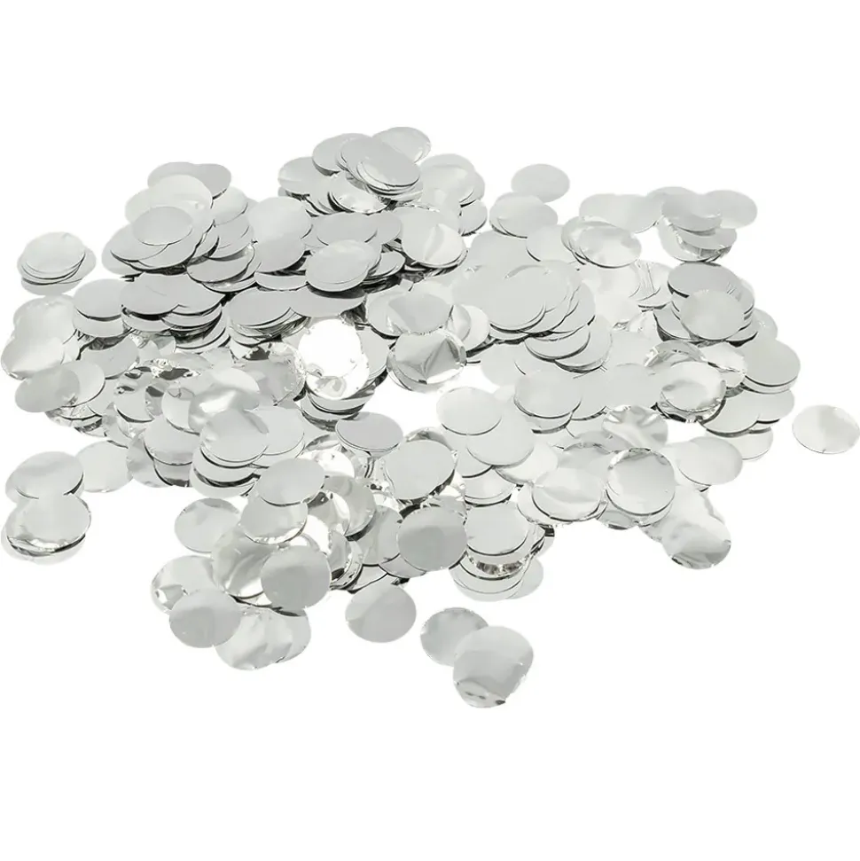 CONFETTIS ROND POLYÉTHYLÈNE 30G ARGENT MÉTAL