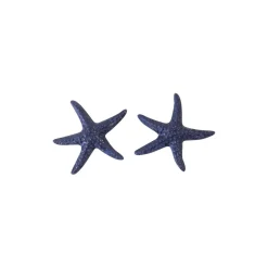 4 CONFETTIS RÉSINE ÉTOILES DE MER DÉCO 4.5CM BLEU