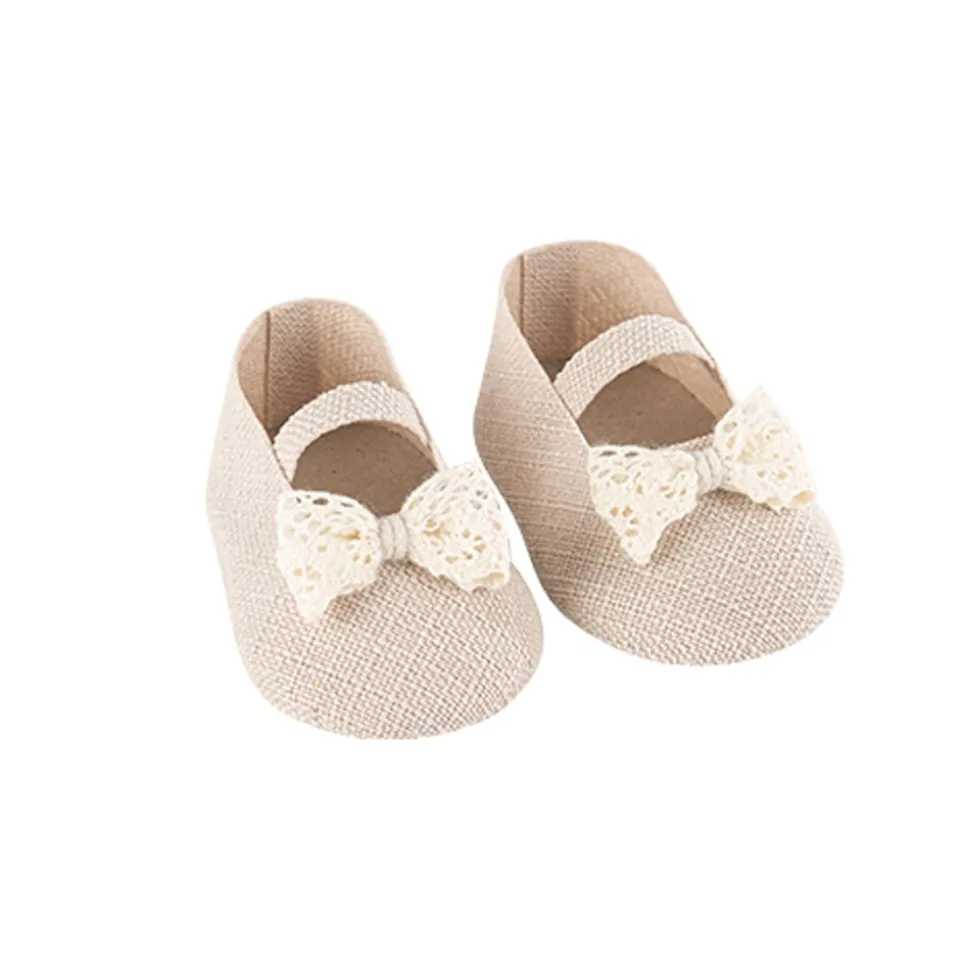 2 CONTENANTS BALLERINES LIN DENTELLE 8.5X4.5CM