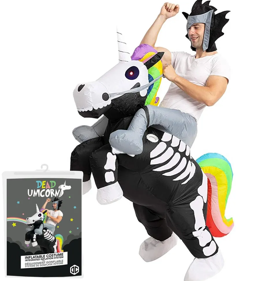 COSTUME GONFLABLE LICORNE SQUELETTE ADULTE