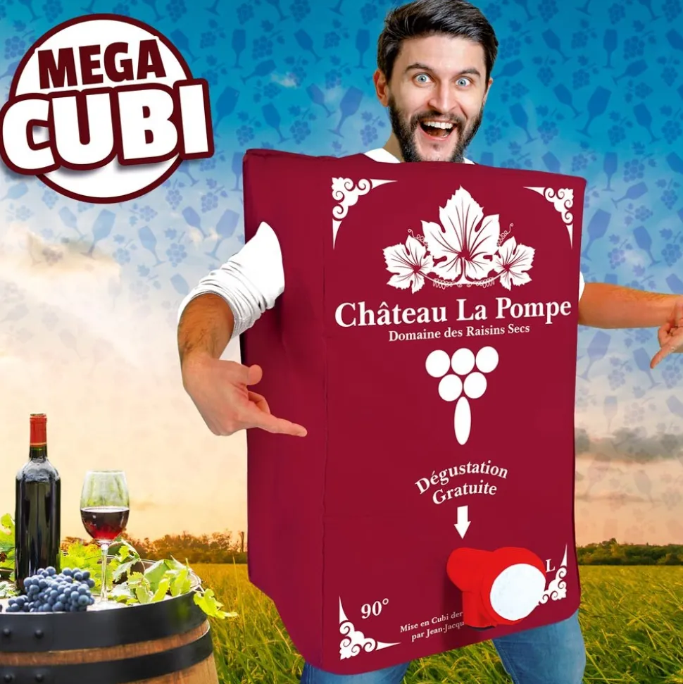 COSTUME HUMOUR CUBI DE VIN ADULTE