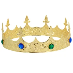 COURONNE ROYALE MÉTAL OR STRASS COLORÉS ADULTE