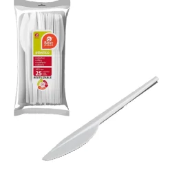 25 COUTEAUX 16.5CM BLANC