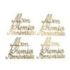 4 DÉCO BOIS PREMIER ANNIVERSAIRE 6.5X5X0.3CM OR