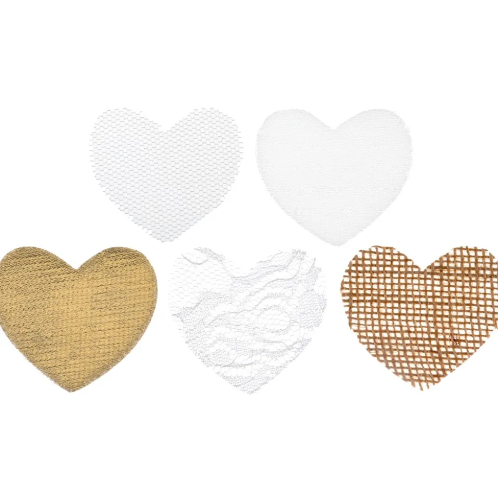 25 DÉCO JUTE TULLE COTON MARIAGE NATUREL 5.5X5CM