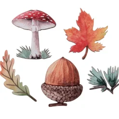 10 DÉCORATIONS DOUCEUR AUTOMNALE BOIS 4.3-5CM