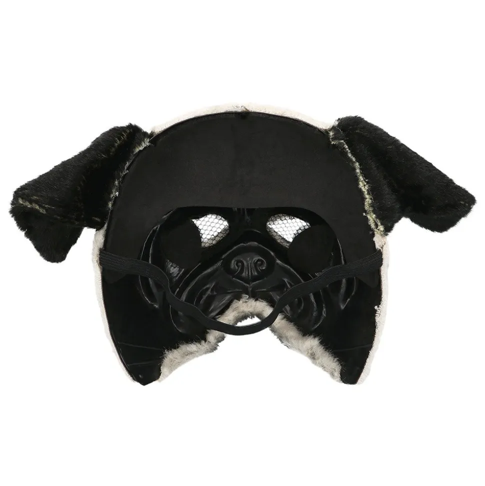DEMI-MASQUE CHIEN CARLIN PELUCHE ADULTE