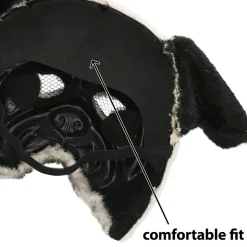 DEMI-MASQUE CHIEN CARLIN PELUCHE ADULTE