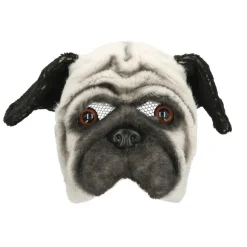 DEMI-MASQUE CHIEN CARLIN PELUCHE ADULTE