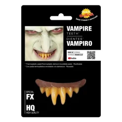 DENTIER CANINES VAMPIRE SOUPLE RÉUTILISABLE ADULTE