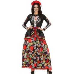DÉGUISEMENT CATRINA JOUR DES MORTS FLEURI FEMME