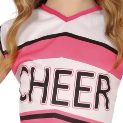 DÉGUISEMENT CHEERLEADER POM-POM GIRL ROSE FILLE